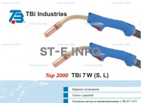Горелка для полуавтоматической сварки TBi 7W -blue-ESW short, длина 3 метра - st-e.info - Домодедово