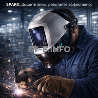 Маска сварщика Sparx с устройством подачи воздуха - st-e.info - Домодедово